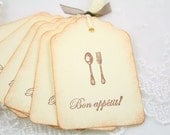 Wedding Gift Tags Favor Tags Utensil Tags Bon Appetit