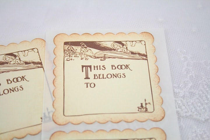 Handmade Bookplates-Vintage Storytime