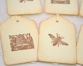 Bee and Hive Gift Tags Vintage Style