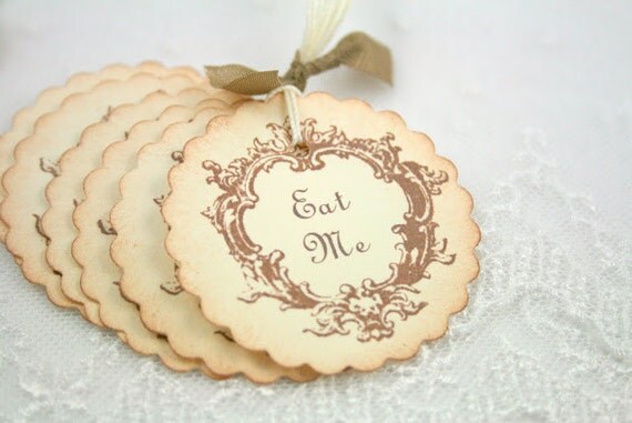 Eat Me Tags Alice In Wonderland Party Favor Tags
