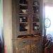 2 PC.19th Century Blue Corner Cupboard REDUCED Greatly
