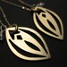 The Lover's Necklace-MATURE brass vagina vulva pendants lesbian LGBT
