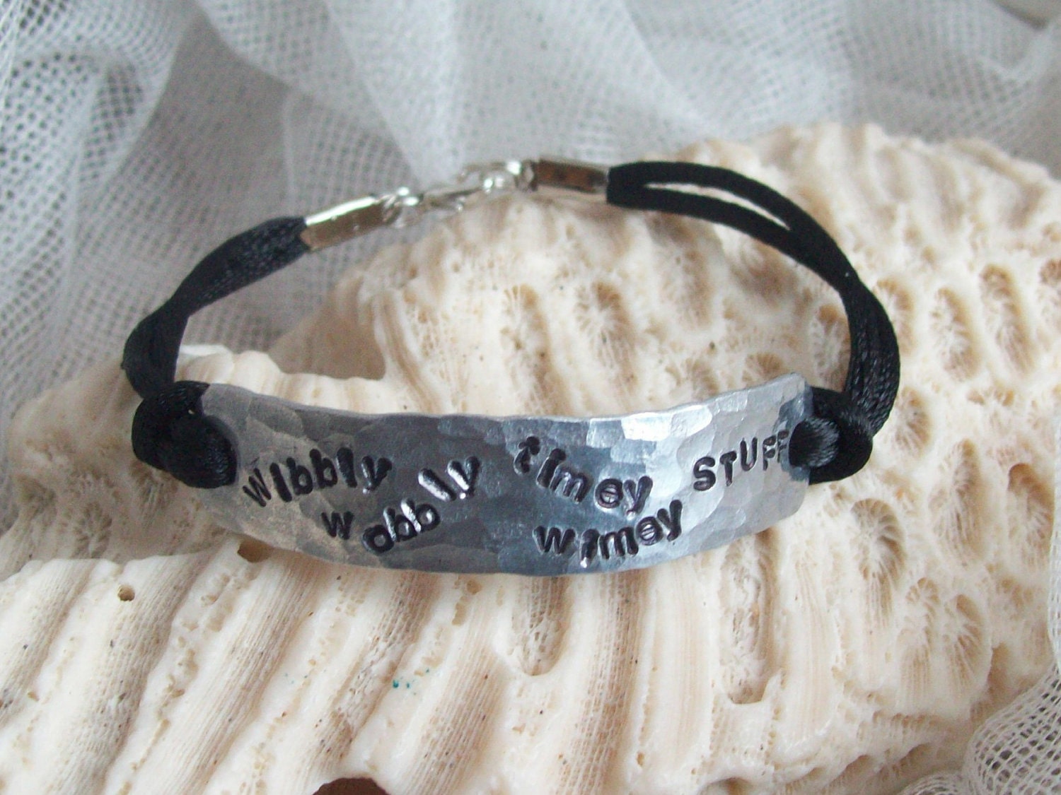 WiBbLy WoBbLy TiMeY WiMeY STUFF - hand-stamped aluminium bracelet