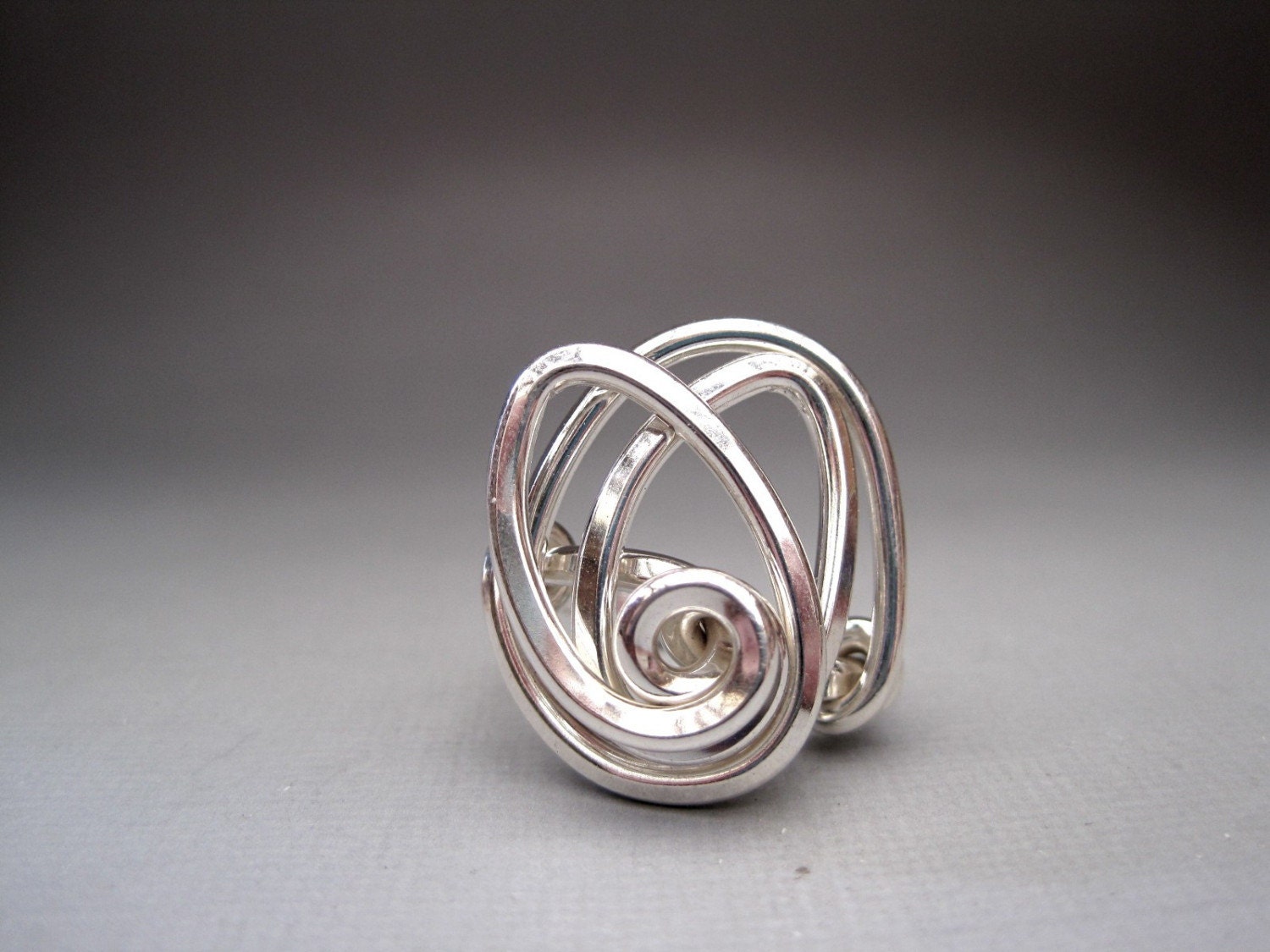 Sterling Silver Angled Chaos Ring