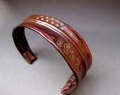 Copper Cuff Circle and Dots