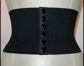 ANY SIZE - 80s style elastic and leather stretch belt