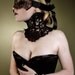 Elegant Victorian inspired black lace neck corset