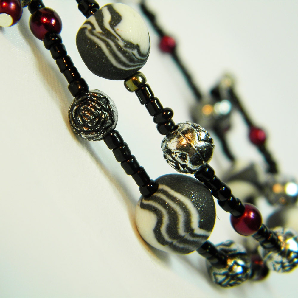 Black and Roses Bracelet