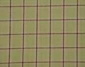 Window Pane Plaid Homespun By The Yard Marlene & Lacy Troyer Plaids MT-011 Spring Green, Natural And Brown