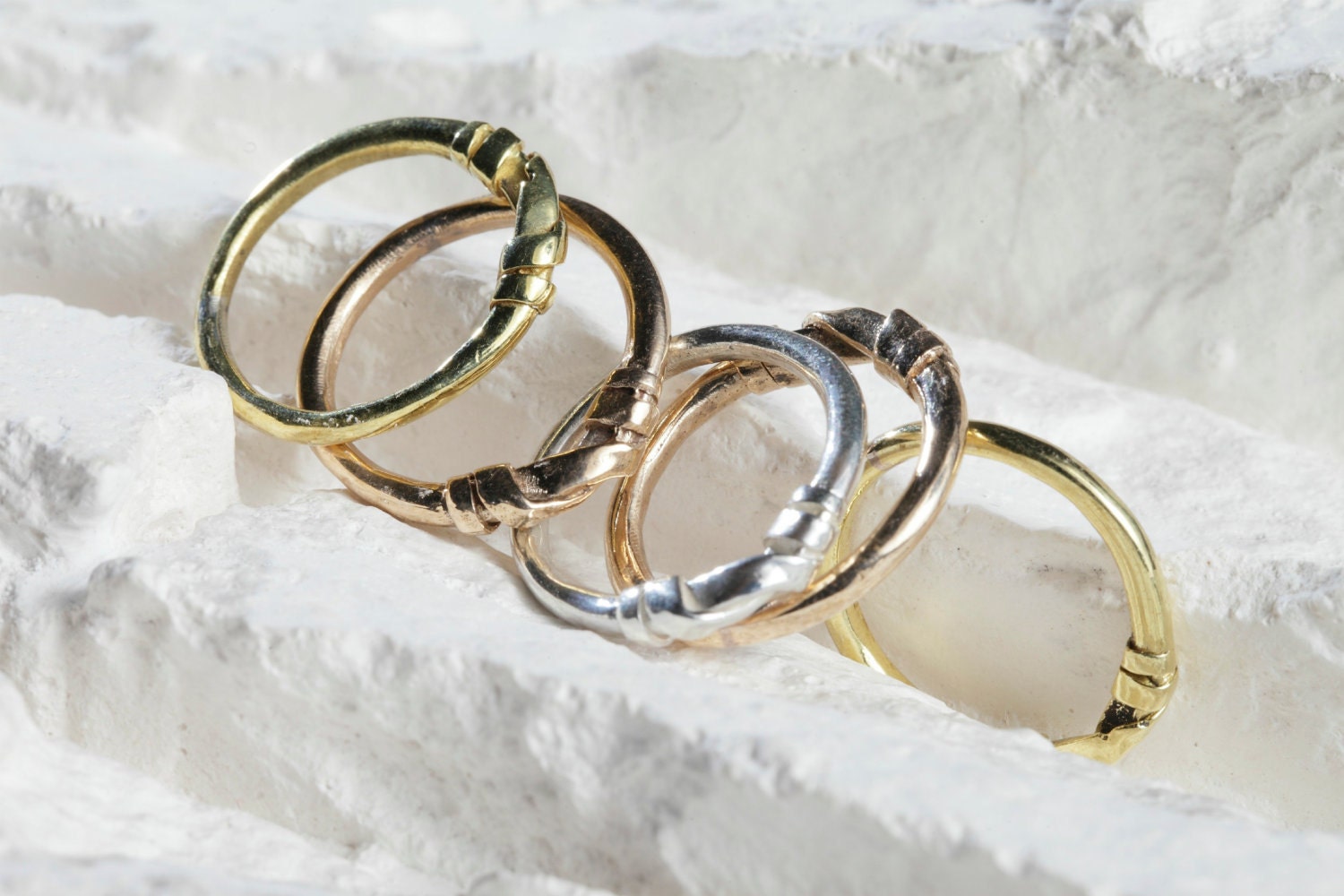 Wedding Engagement Band Knotted Rose Gold Plated Silver Ring (listing is for only 1 ring)
