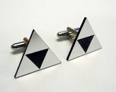 Tri force Zelda silver cuff links in FREE gift box