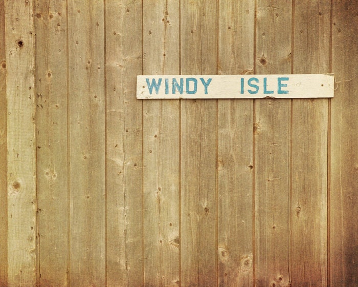 Rustic home decor faded barnwood cottage chic nautical theme neutral colors coastal minimalist seacoast - Windy Isle 8x10