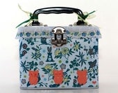 Sale 15% Off Altered Keepsake Tin Retro Deer Owl Woodland