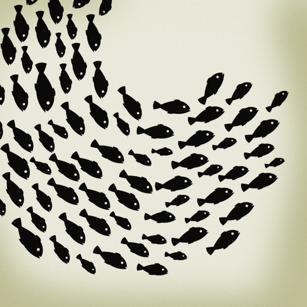 Fish School Decals - Set of 100