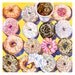 Donuts On Yellow To Go 8 x 8 Archival Fine Art Retro Baking Diner Kitchen  Print