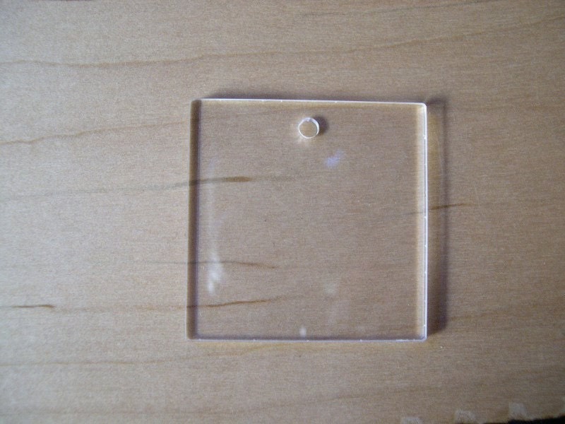 Blank Acrylic Key Chain Square 2 Inches