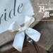 Double sided 'Here comes the bride' 'And they lived happily ever after' burlap sign/banner, for flower girl or ring bearer