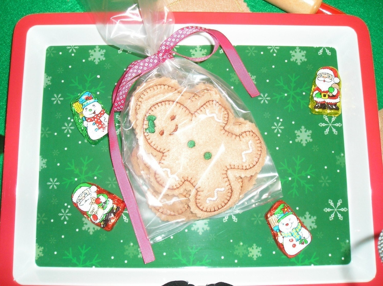 Felt Play food Gingerbread cookies set of 4