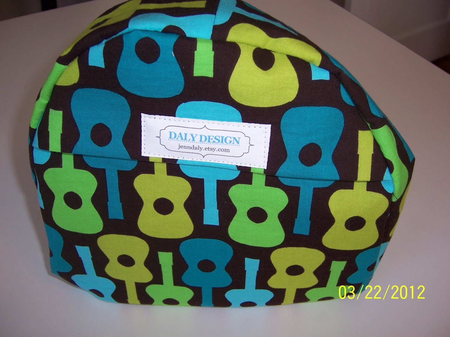 Toddler backpack cotton guitar fabric with velcro closure /spring/summer/preschool/daycare/ birthday present