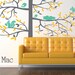 Extra Large Tree Wall Decal with Birds Squirrels and Nest - Vinyl Wall Art Sticker Decal - Children's Bedroom Nursery Wall Art - CT106