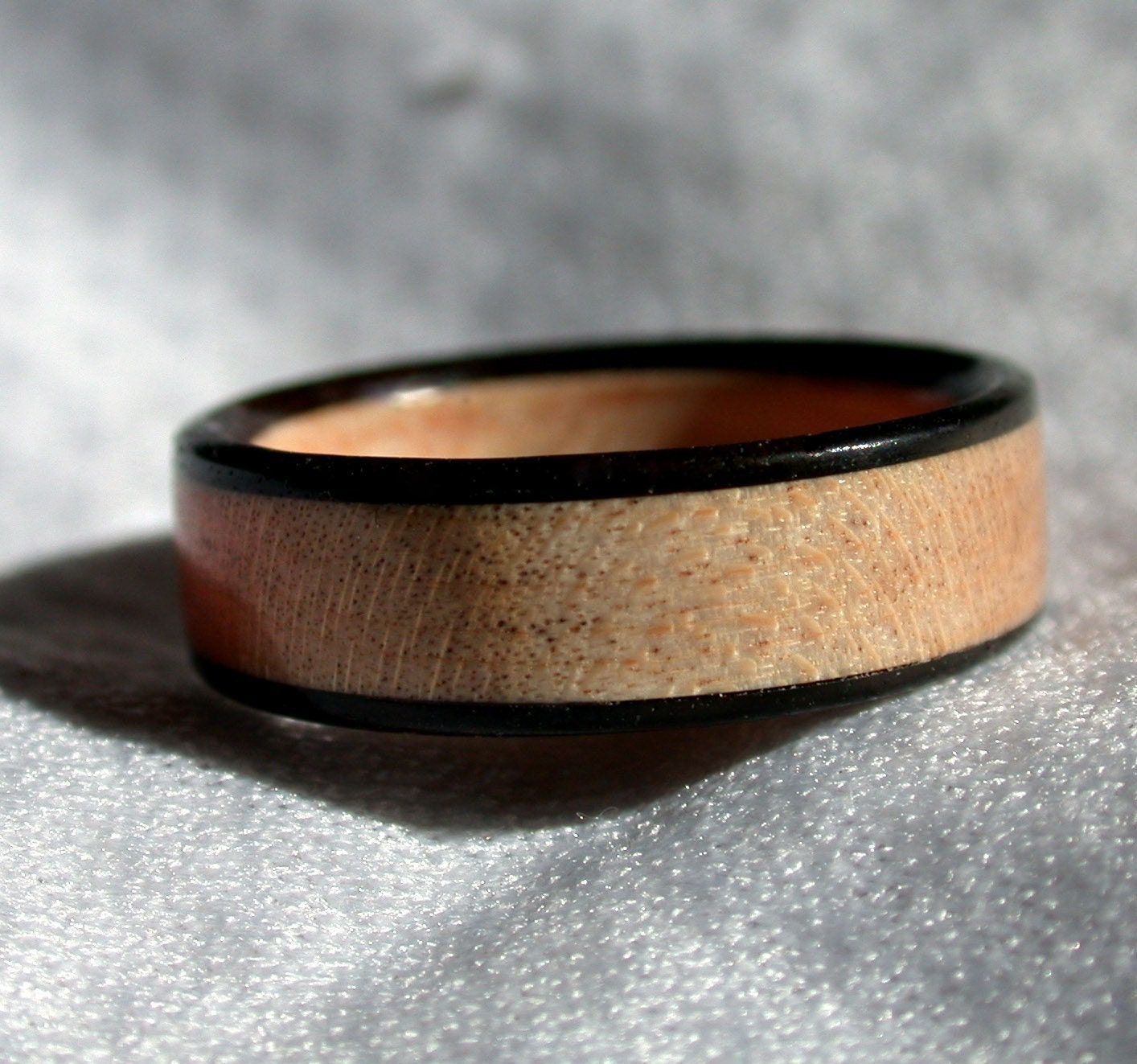 Wooden Ring - Maple and Ebony