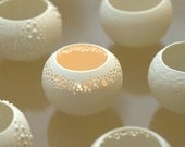 Porcelain Tea light Delight - Candle holder N.1. Contemporary ceramic lighting. Designed and crafted by Wapa Studio.