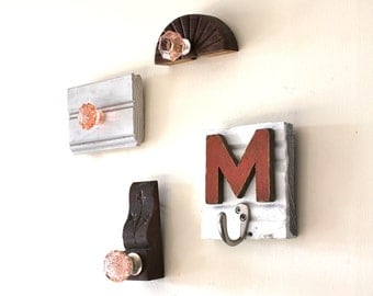 Pink, Coral, and Orange Nursery Wall Hooks- your pick