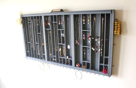 Shabby Chic Gray Jewelry Display