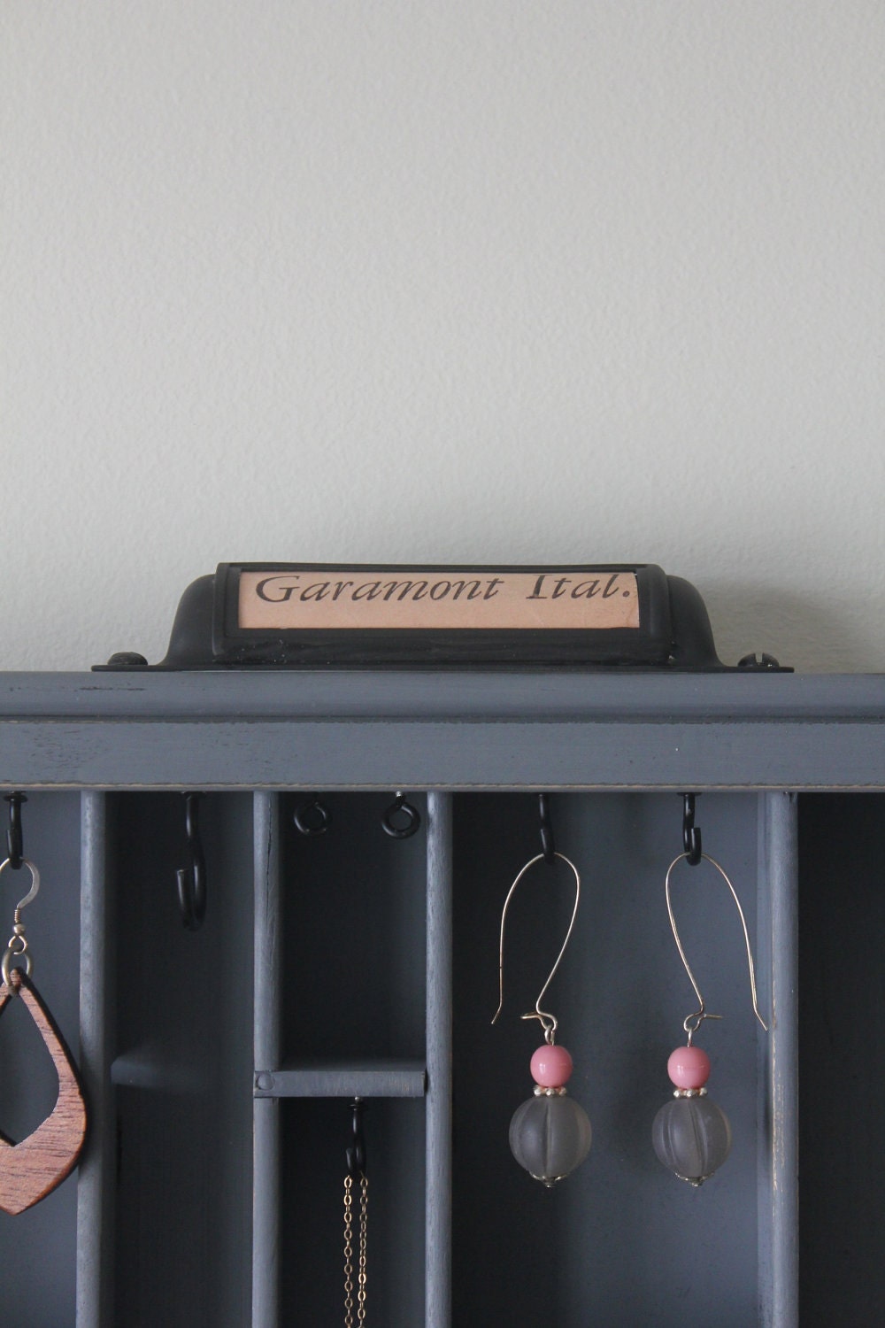 Shabby Chic Gray Jewelry Display