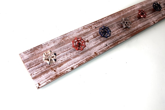Red, White and Blue garden faucet handle Display Rack