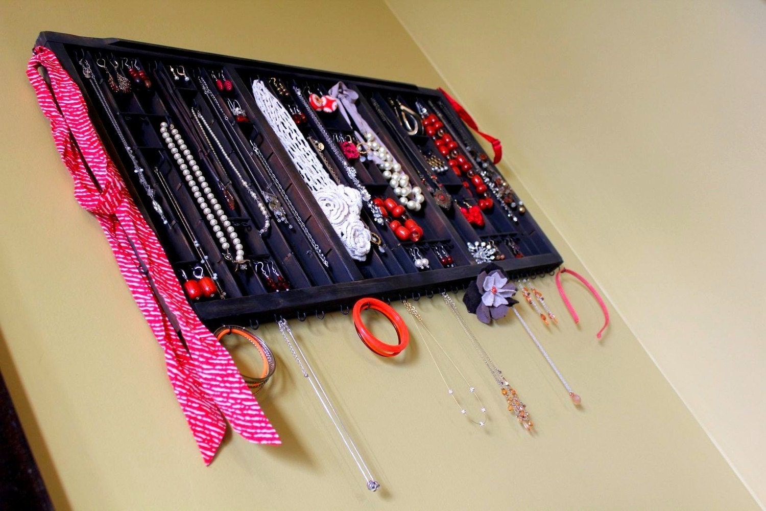 Jewelry organizer, jewelry storage, jewelry display, jewelry holder, Jewelry cabinet, Jewelry closet..... Handmade by Bluebirdheaven