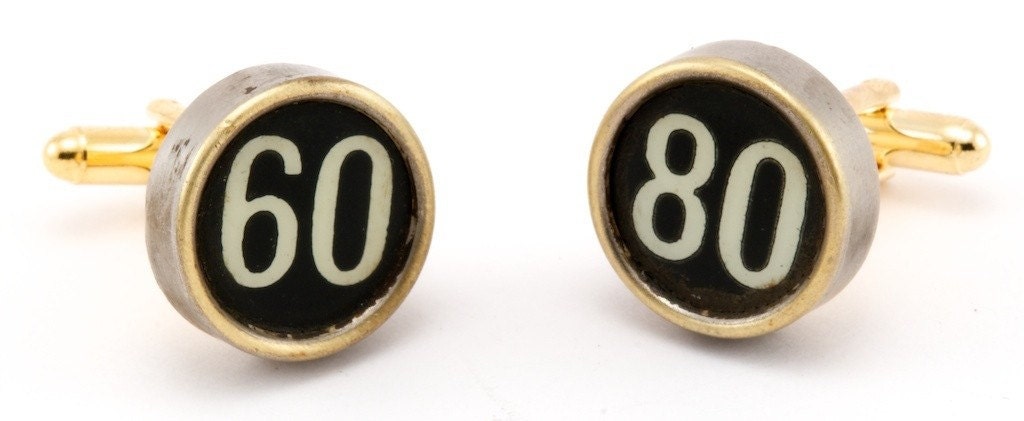 Vintage Cash Register Key Cufflinks Lucky Numbers