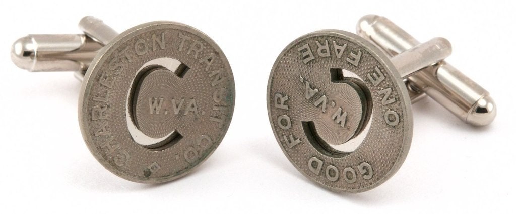 Charleston Token Cufflinks (West Virginia)