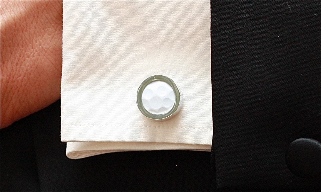 Golf Ball Cufflinks made from Authentic golf balls - PGA Fan