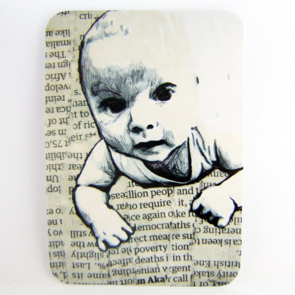 Baby baby one, ACEO print