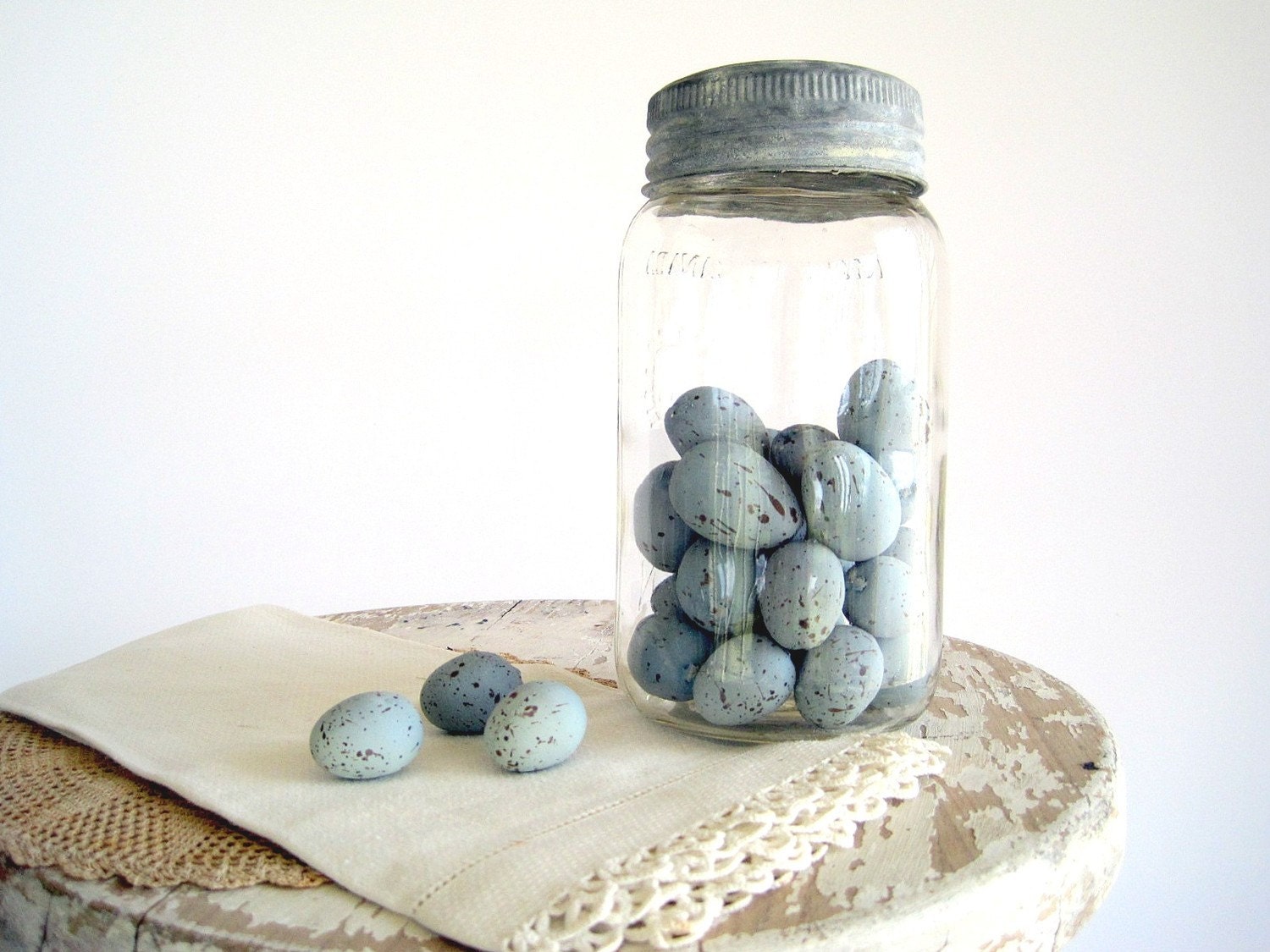 Decorative Robins Eggs Blue Faux Artificial DIY Wedding / Terrarium Supplies - BirdinHandVTG