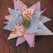 Vintage Quilt Scrap "Bloomin' Love" Flower Brooch