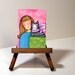 Autumn Leaves and Tuxedo Cat... Original ACEO Miniature Watercolor Painting