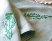 Thorne - tea towel with scottish thistle silk-screen design