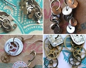 6 Month Earring of the Month Club Subscription - Steampunk Romantic Noir