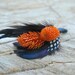 Fire Brush - naturals feather boutonniere
