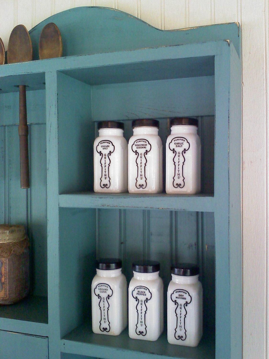 Spice Rack Spoon Rack Cubby Double