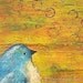 Blue Birds on a Wire Art Print 8X10 Fresh Finds Cute
