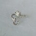 SALE Vintage Sterling Silver Skeleton Key Bypass Spoon Ring dmfsparkles
