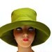 Retro Sun Hat in Cilantro Canvas - Made to Order in Your Size