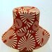 Retro Sun Hat in Burnt Orange Pinwheel Canvas - Made to Order in Your Size