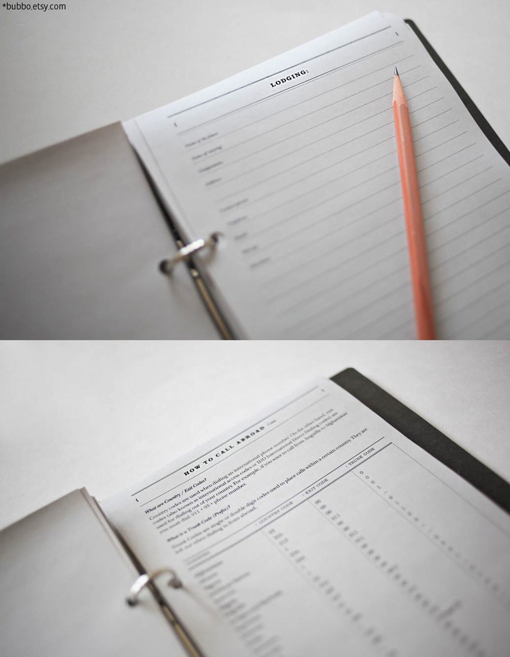 Half-letter TRAVEL PRINTABLE organizer / trip planner (50 kinds of pages / 28 tabs / templates / worksheets)