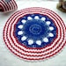 Patriotic Americana Crochet Thread Art Doily