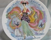 VINTAGE Porcelain Limoges Haute Vienne Plate 1976 by Fr. Ganeau BW901