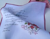 Flower girl handkerchief keepsake wedding gift from bride and groom